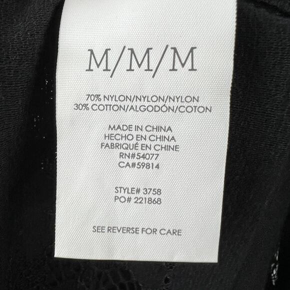 CABI St. Regis Black Blouse Floral Sheer Lace Collared Button-Up Size Medium M - Picture 10 of 11